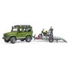Land Rover Defender terepjáró és Ducati Scrambler Full Throttle motorral Bruder (02589) 1:16