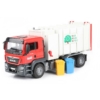 Játékautó MAN szemétszállító teherautó Recycle műanyag 1:16