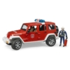 Tűzoltóautó terepjáró Jeep Wrangler Rubicon Unlimited kiegészítőkkel Bruder 1:16