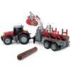 Dickie Toys Massey Ferguson traktor és fa rakodó utánfutóval 42 cm