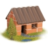 Tégla építőjáték kis családi ház 35 db-os kiegészítőkkel teifoc