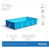 Bestway Steel Pro Megerősített 3 rétegű merevfalú családi medence 400 x 211 x 81 cm