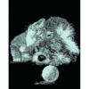 Mammut Cica és kutya mini ezüst képkarcoló készlet 11x18 cm