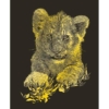 Mammut Oroszlán mini arany képkarcoló készlet 11x18 cm