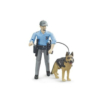 Bruder bworld rendőr játékfigura kutyával (62150)