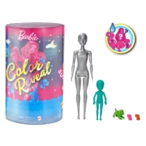 Barbie Color Reveal meglepetés pizsiparty Barbie és Chelsea babával