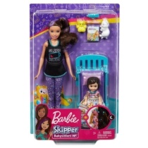 Barbie Skipper Babysitters babával, kisággyal és kiegészítőkkel