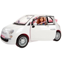Barbie baba és autó Fiat 500 Cabrio