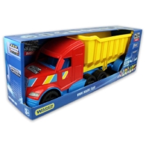 Dömper billenthető platóval világítós lámpával műanyag színes Magic Truck 77 cm