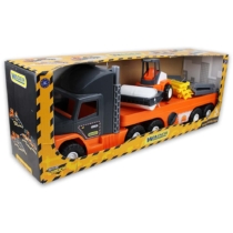 Kamion műanyag úthengerrel szürke, narancssárga Super Tech Truck