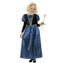Kék hercegnő jelmez 158-as (ruha, hajpánt)