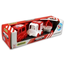 Kisautó játék szett Mentőautók 3 db-os piros-fehér műanyag Kid Cars
