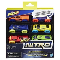 NERF Nitro szivacsautó 6 db-os készlet kék, zöld, narancs
