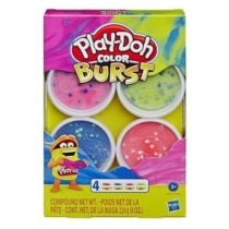 Play-Doh Color Burst gyurma 4 x 56 gramm lila, zöld, kék, piros
