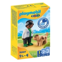 Playmobil 1.2.3 állatorvos és kutya - 70407