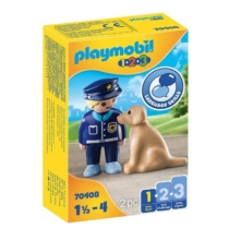 Playmobil 1.2.3 rendőr és kutya - 70408