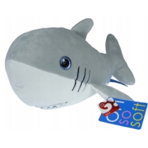 Plüss fehér cápa Tengeri állatok 40 cm