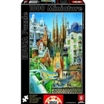 Puzzle mini Gaudi kollázs 1000 db-os Educa