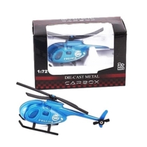 Rendőr jármű kék fém helikopter 1:72