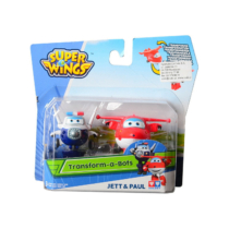 Super Wings Átalakuló játékrepülő 2 db-os készlet, Jett, és Paul (kicsi)