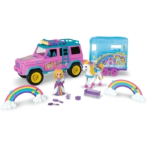 Dickie Toys Terepjáró pink lószállítóval és kiegészítőkkel Pink Drivez