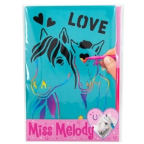 Top model Miss Melody lovas kreatív képkarcoló