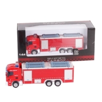 Tűzoltó jármű piros fém tűzoltóautó 1:64