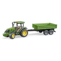 Bruder John Deer 5115M traktor utánfutóval (02108) 1:16