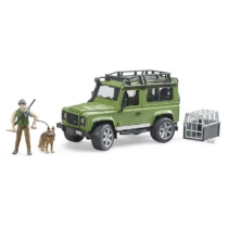 Bruder Land Rover Defender Station Wagon terepjáró erdésszel és kutyával (02587) 1:16