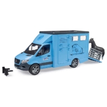 Bruder MB Sprinter kék lószállító autó lóval műanyag (02674) 1:16