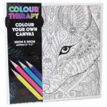 Ceruzával színezhető vászon Farkas 30 x 30 cm