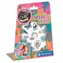 Clementoni Crazy Chic Sparkly Tattoo tetoválás készlet