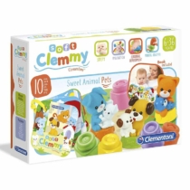 Clementoni Soft Clemmy Pets színes puha építőkockák állatfigurákkal 9 db-os
