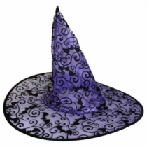 Denevérmintás boszorkány kalap 45 cm