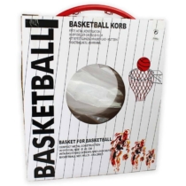 Felszerelhető kosárlabda gyűrű hálóval fém 45 cm