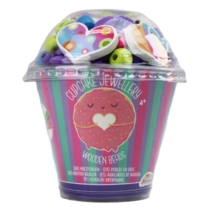 Grafix cupcakes jewellery fa gyöngyfűző készlet 3 db medállal lila