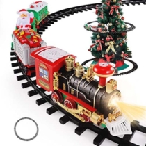 Karácsonyi vonat készlet rögzíthető pályával 89 cm