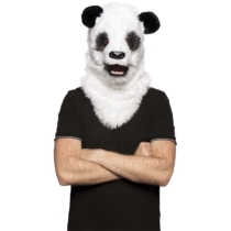 Kemény plüss panda maszk mozgatható szájjal