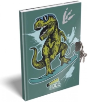 Lizzy Card keményfedeles emlékkönyv kulccsal Dino Cool A5