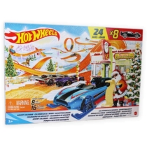 Mattel Hot Wheels Adventi kalendárium 8 db kisautóval és 16 db kiegészítővel