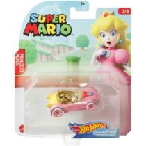 Mattel Hot Wheels Super Mario Princess Peach fém kisautó 3/8