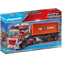 Playmobil City Action Konténer szállító kamion 60 db-os - 70771