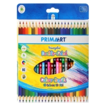 Prima Art kétoldalú háromszög alakú színes ceruza készlet 48 színnel 24 db-os