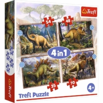 Puzzle Dinoszauruszok 4 az 1-ben 35, 48, 54, 70 db-os Trefl