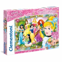 Puzzle ékköves matricával Disney hercegnők 104 db-os Clementoni