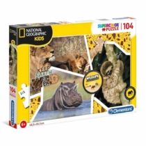 Puzzle National Geographic Kids Vadállatok 104 db-os Clementoni