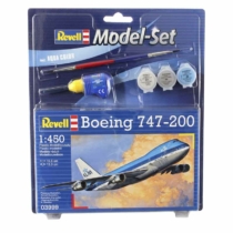 Revell Boeing 747-200 1:450 makett utasszállító repülő festékkel és kiegészítőkkel (03999)