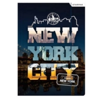 Starpak A4 gumis mappa New York mintával