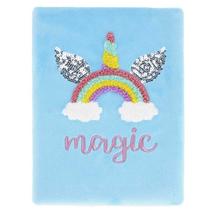 Starpak plüss szivárvány unikornis jegyzetfüzet türkiz 21 x 15 cm
