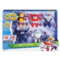 Super Wings Jett és barátai 5 db-os figuraszett átalakítható repülőkkel